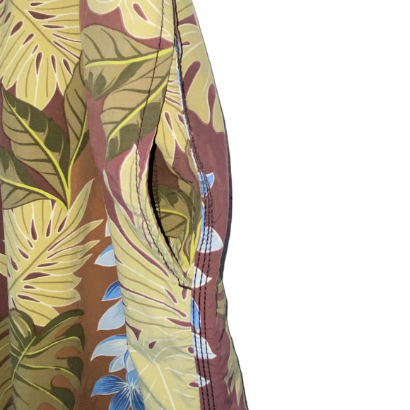 Tommy Bahama Relax Hawaiian blue brown Men's Swim trunks shorts size XL pockets - Picture 5 of 7